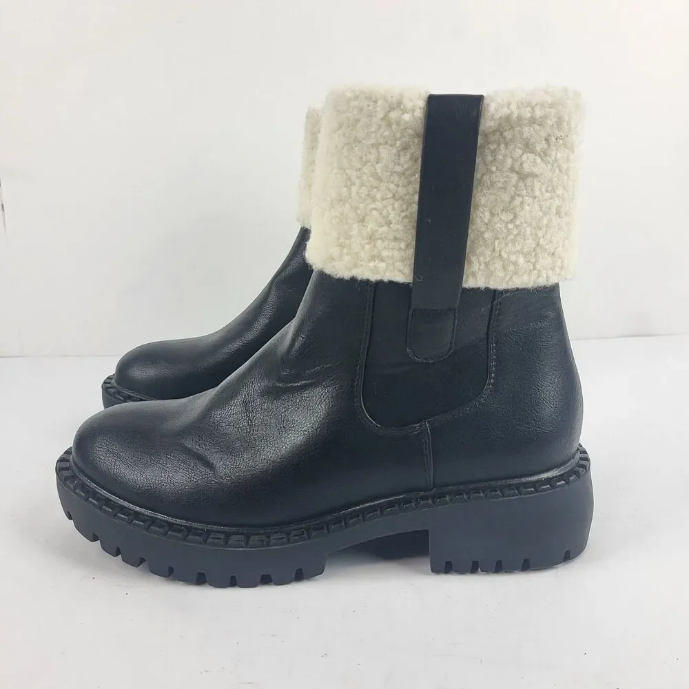 New York & Company Nelli Bootie Faux Shearling Fits Size 6.5